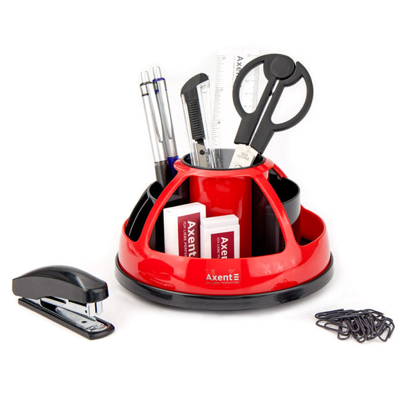 Desktop stationery organizer Axent Duoton 2104-04-A, in a blister pack, red