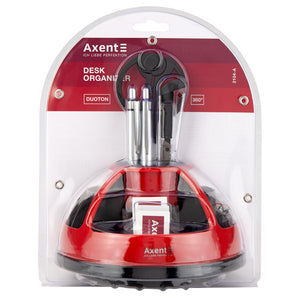 Desktop stationery organizer Axent Duoton 2104-04-A, in a blister pack, red
