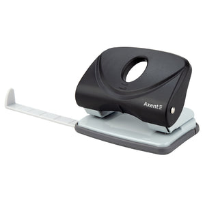 Hole punch Axent Welle-2 with plastic, 20 sheets, black