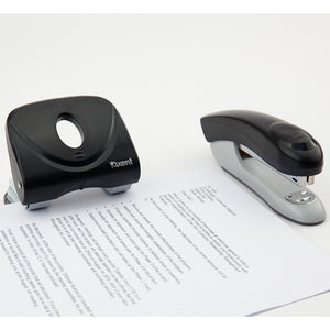 Hole punch Axent Welle-2 with plastic, 20 sheets, black