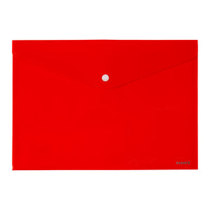 Folder with button Axent 1412-24-A, A4, red