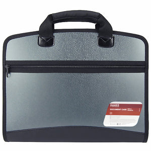 Briefcase, А4, 4-partitions, metallic grey