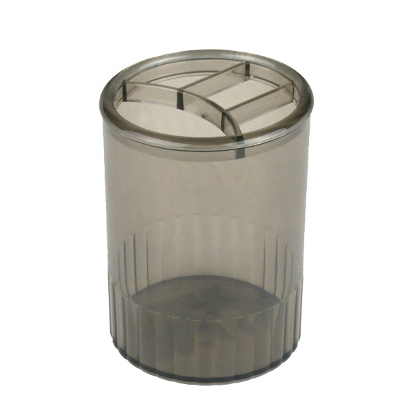 Pen holder Delta D4009, 4 compartments, charcoal-grey