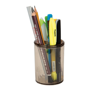Pen holder Delta D4009, 4 compartments, charcoal-grey