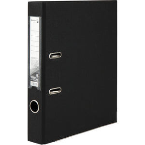 Lever-arch file Delta, 5 cm, double-sided, assembled, black