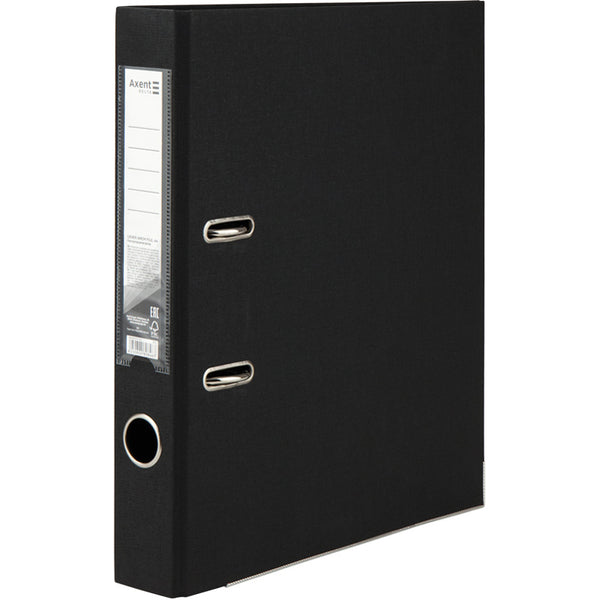 Lever-arch file Delta, 5 cm, double-sided, assembled, black