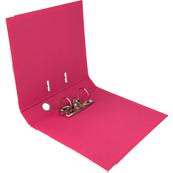 Lever-arch file Delta, 5 cm, double-sided, assembled, pink