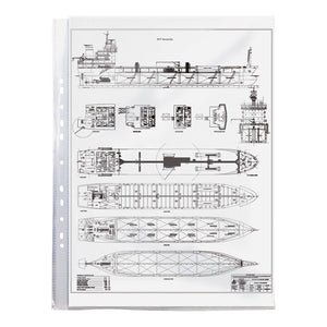 Prospekthülle Axent 2003-00-A, A3, glänzend 40µm, 100 St., hochformat