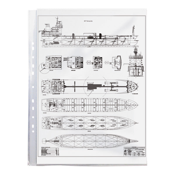 Prospekthülle Axent 2003-00-A, A3, glänzend 40µm, 100 St., hochformat