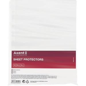 Sheet protector Axent 2005-00-A, А5, glossy, 40 mcm (100 pcs.)