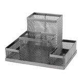 Stifthalter Axent 2117-03-A, 155x103x100 mm, 4 Fächer, silber Stifthalter Axent 2117-03-A, 155x103x100 mm, 4 Fächer, silber