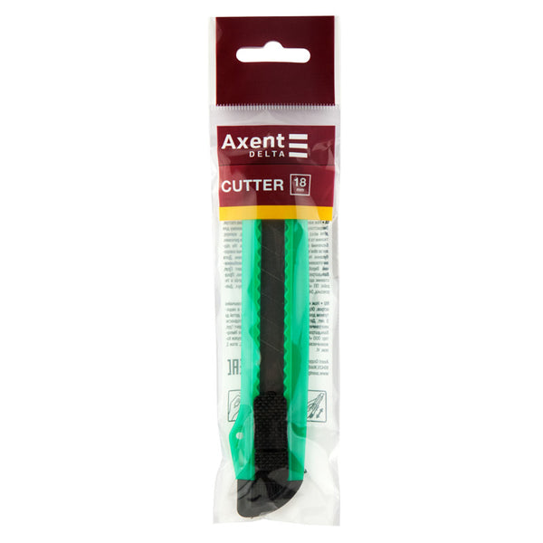 Cutter Axent D6526, blade 18 mm, green