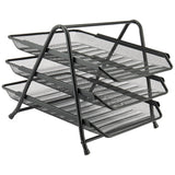 Document tray Axent 2122-01-A, horizontal, 3-in-1, metal, black Document tray Axent 2122-01-A, horizontal, 3-in-1, metal, black