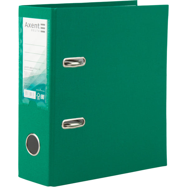 Lever-arch file Delta, A5, 7,5 cm, assembled, green