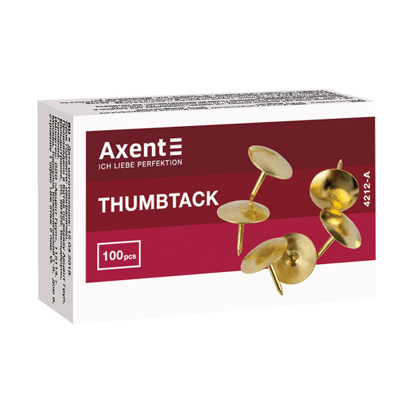 Push pins  Axent 4212-A copper, 100 pcs.
