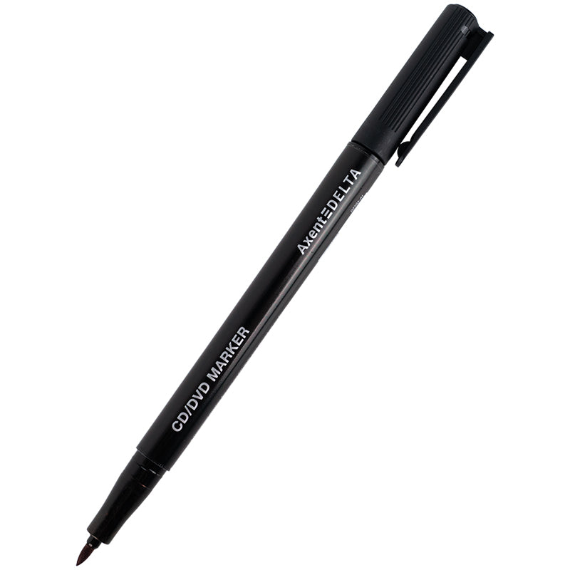 CD/DVD Textmarker Delta D2703-01, 1 mm, rund, schwarz