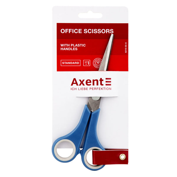 Büroscheren Axent Standard 6215-02-A, 17 cm, mit Kunststoffgriffen, blau
