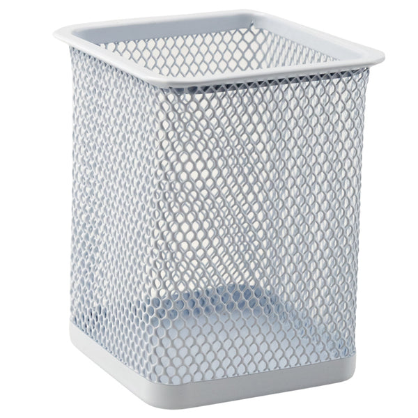 Pen stand Axent 2111-21-A, 80x80x100 mm, squared, metal, white