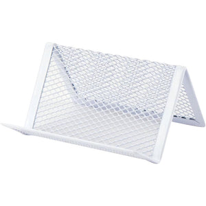 Visitenkartenständer Axent 2114-21-A, Metallgitter, 95x80x60 mm, weiß