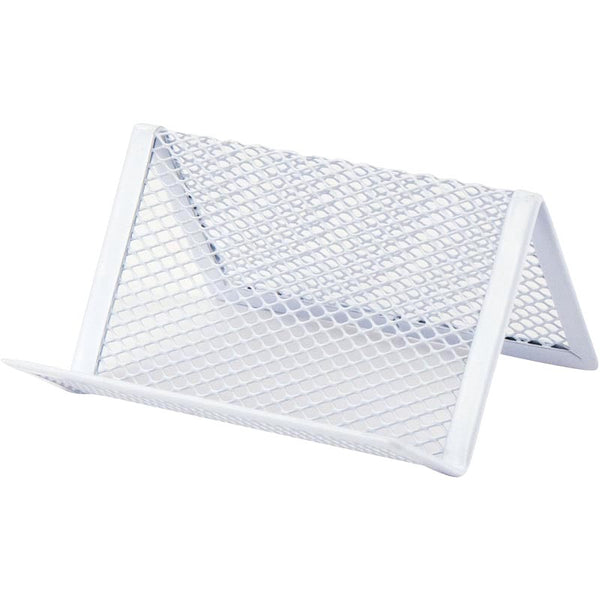 Visitenkartenständer Axent 2114-21-A, Metallgitter, 95x80x60 mm, weiß
