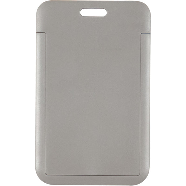Name badge Axent 4500V-03-A, vertical, PP, light grey