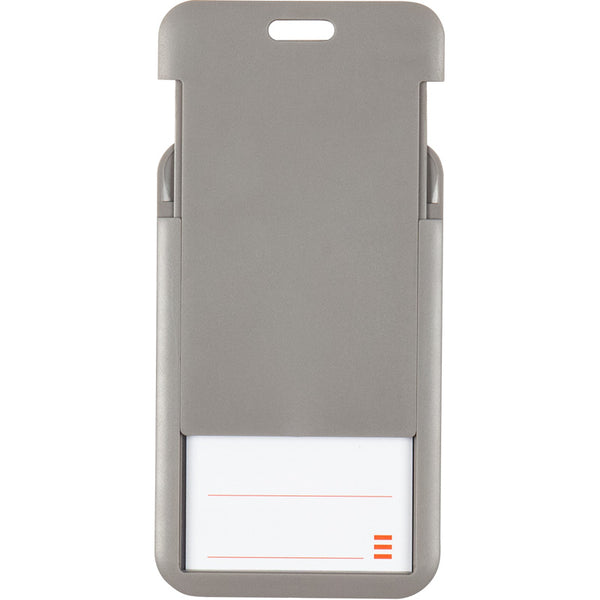 Name badge Axent 4500V-03-A, vertical, PP, light grey