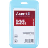 Name badge Axent 4500V-22-A, vertical, PP, light blue Name badge Axent 4500V-22-A, vertical, PP, light blue