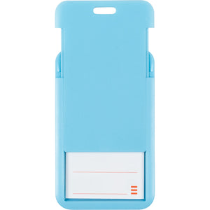 Name badge Axent 4500V-22-A, vertical, PP, light blue