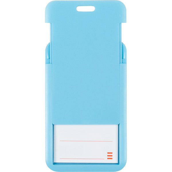 Name badge Axent 4500V-22-A, vertical, PP, light blue