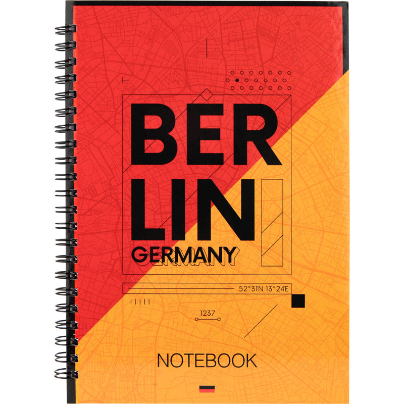 Spiralnotizbuch Axent Flags Berlin 8032-05-A, A5