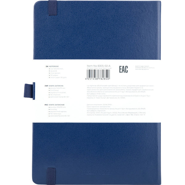 Notebook Axent Partner Prime 8305-02-A, A5, 96 sheets, squared, navy