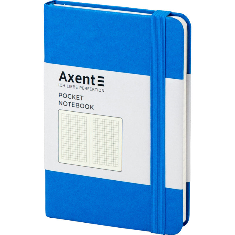 Notizbuch Axent Partner 8301-07-A, A6-, 95x140 mm, 96 Blätter, kariert, harter umschlag, blau