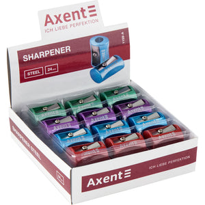 Pencil sharpener Axent Steel 1159-A, metal, assorted colors
