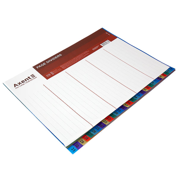 Trennblatt Axent 1931-10-A, 1-31, Farbig