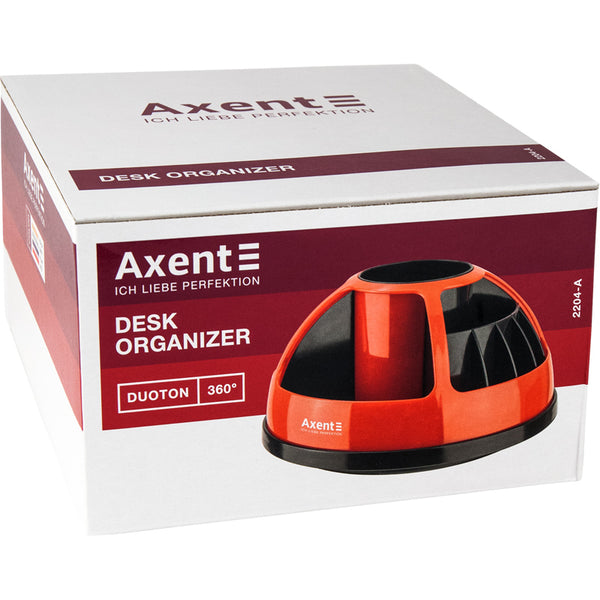 Desktop stationery organizer Axent Duoton 2204-42-A, 170x170x12 mm, peach