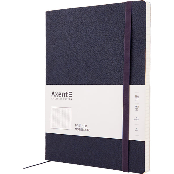 Notebook Axent Partner Soft L, 8615-02-A, 190x250 mm, 96 sheets, squared, blue