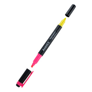 Marker Axent Highlighter Dual 2534-10-A, 2-4 mm, pink+yellow