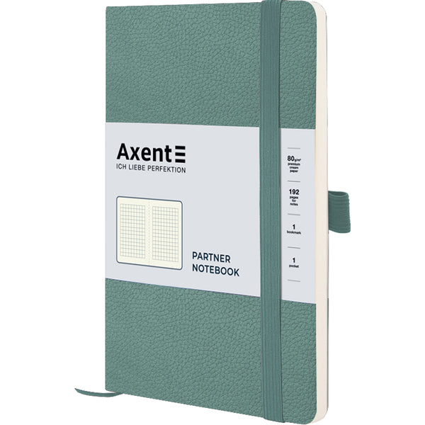 Notebook Axent Partner Soft Skin 8616-48-A, A5-, 125x195 mm, 96 sheets, squared, flexible cover, cerulean grey