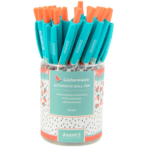 Ballpoint pen Axent Watermelon AB1090-30-A, retractable, blue