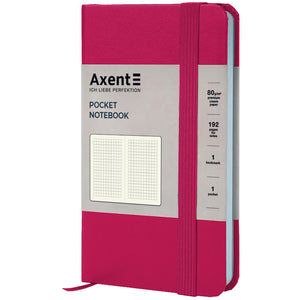 Notizbuch Axent Partner 8301-50-A, 90x150 mm, 96 Blatt, kariert, purpurrot