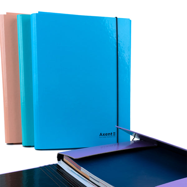 Folder with elastic bands Axent Pastelini 1213-36-A, cardboard A4, lilac
