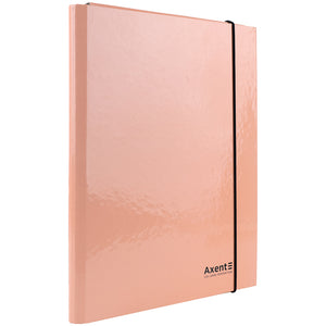 Folder with elastic bands Axent Pastelini 1213-42-A, cardboard A4, peach