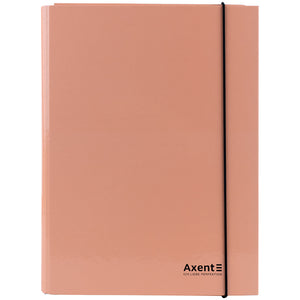 Folder with elastic bands Axent Pastelini 1213-42-A, cardboard A4, peach