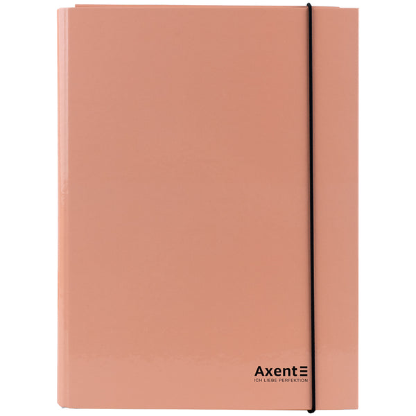 Folder with elastic bands Axent Pastelini 1213-42-A, cardboard A4, peach