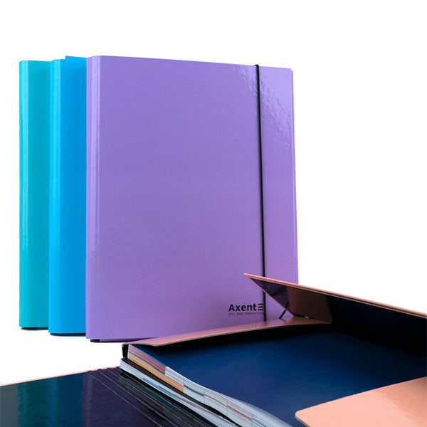 Folder with elastic bands Axent Pastelini 1213-42-A, cardboard A4, peach