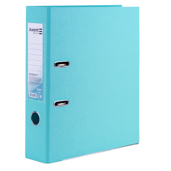 Lever-arch file Axent Delta D1712-22C, double-sided, A4, 7,5 cm, assembled, Pastelini turquoise