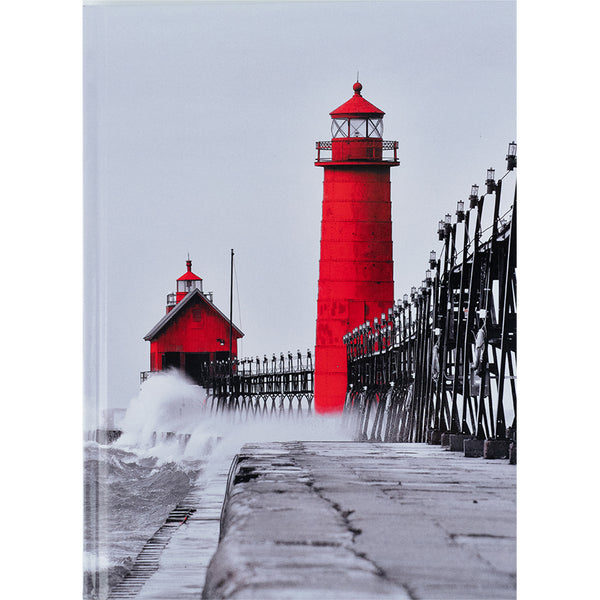 Notebook Axent R&B Lighthouse 8457-4-A, A5, 96 sheets,  squared, hard cover
