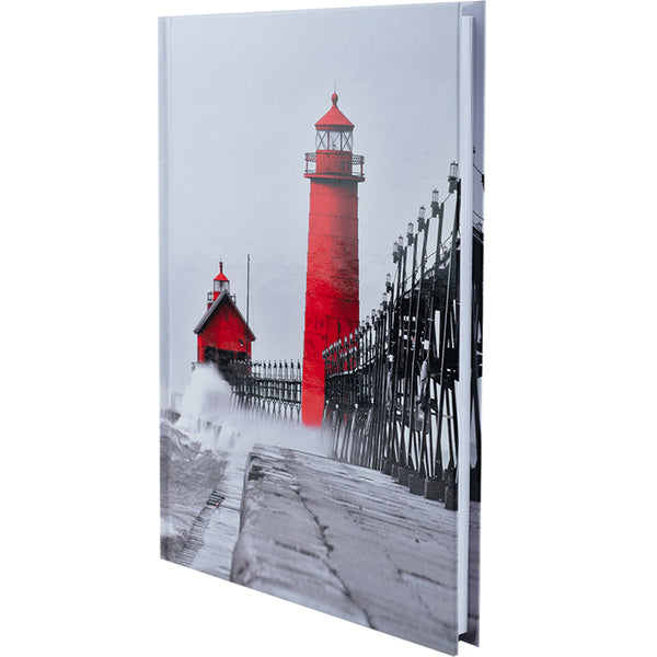 Notebook Axent R&B Lighthouse 8457-4-A, A5, 96 sheets,  squared, hard cover