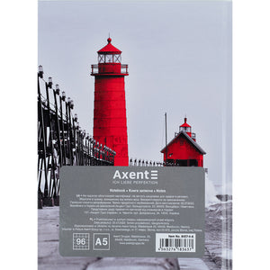 Notebook Axent R&B Lighthouse 8457-4-A, A5, 96 sheets,  squared, hard cover
