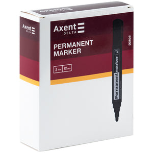 Marker Axent Delta Permanent D2605-01, 2 mm, round, black